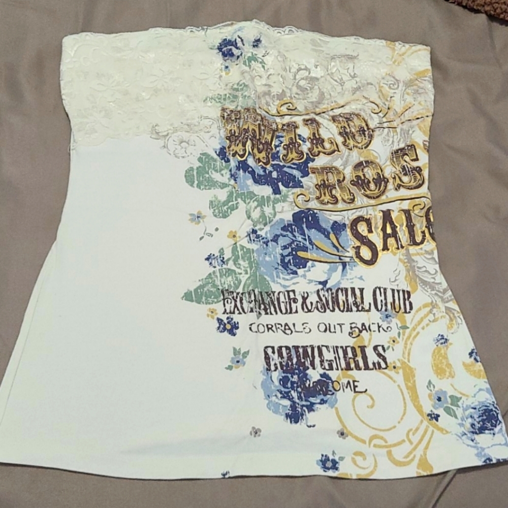 Strapless western shirt